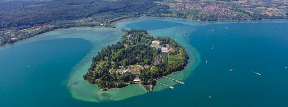 Insel Mainau aus der Luft. Bild &copy; Insel Mainau