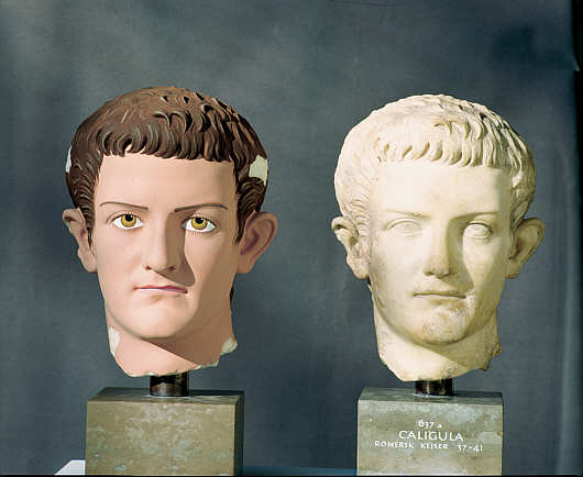 Portrt des Caligula verso Farbrekonstruktion