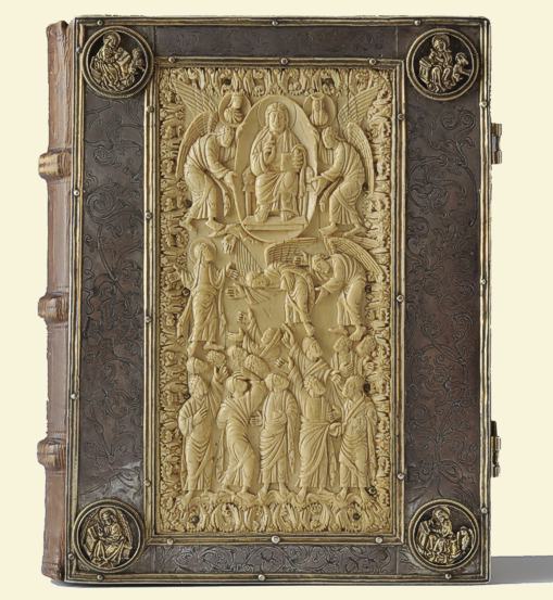 Reichenauer Sakramentar (Ausschnitt und Bucheinband)