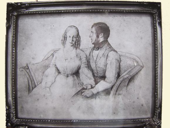 Jeremie Risler und Pyrminia Pyhrr, um 1838. 