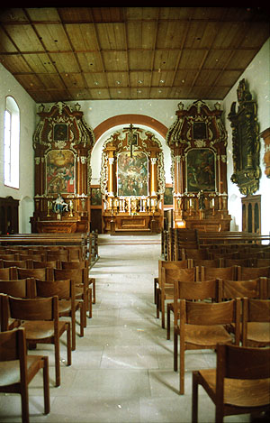 Blick in die ehemalige Kirche des Kapuzinerkonvents