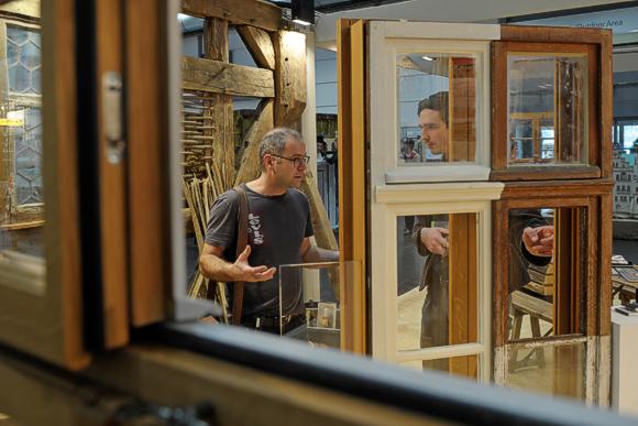 Fachmesse denkmal 2012: Denkmalgerechte Fensterrahmen. Bild: Messe Leipzig