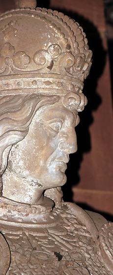 Kaiser Ludwig der Bayer. Standbild von der Fassade des Friedrichsbaus im Heidelberger Schloss, Original in der Schlosskapelle. Sebastian G&ouml;tz, um 1605