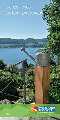 Titelblatt der Broschüre "Grenzenloses Garten-Rendezvous". Bildnachweis: Petra Bruttel