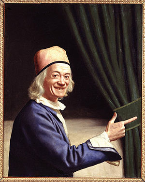 Jean-Étienne Liotard, Liotard riant (Der lachende Künstler im Selbstbildnis), ca. 1751, Musées d‘art et d‘histoire Genève 