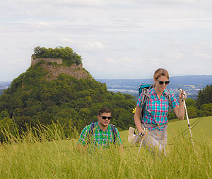 Im Hegau entlang des Hohenkrähen wandern. Bildnachweis: Frank Hellwig