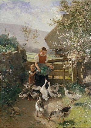 Franz Xaver Gräßel: Kinder mit Gänden, 1887. Augustinermuseum - Städische Museen Freiburg