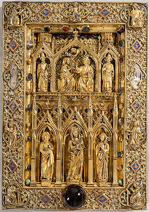 Gotischer Buchkastendeckel, um 1260 /70. Museum im Benediktinerstift St. Paul in Kärnten. Foto: Eb. Ordinatiat Freiburg, Aufnahme Michael Eckmann