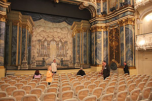 Schlosstheater: Zuschauerraum und Bühne. Foto: kulturer.be