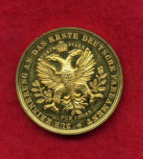 Medaille zur Erinnerung an das erste deutsche Parlament. Erkenbert-Museum Frankenthal.