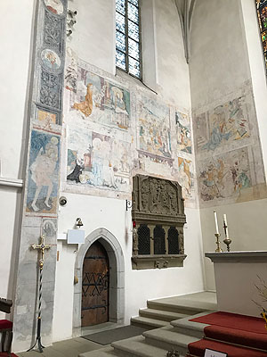 Fresken in der Klosterkirche Heiligkreuz. Foto: Anja Stangel/ssg
