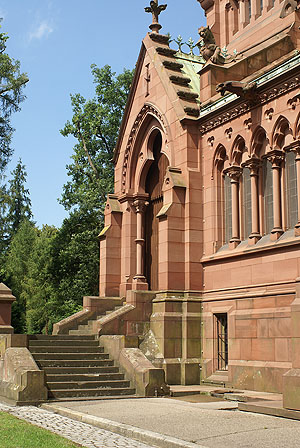 Großherzogliche Grabkapelle Karlsruhe, Haupteingang. Foto: kulturer.be