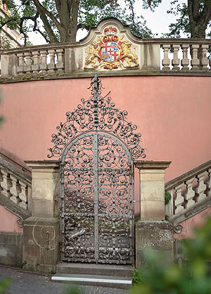 Löwen als Wappenhalter am Neuen Schloss Meersburg: Foto: ssg