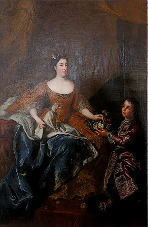 Porträt der Markgräfin Augusta Maria Johanna von Baden-Baden, Herzogin von Bourbon. Schloss Rastatt. Foto: kulturer.be