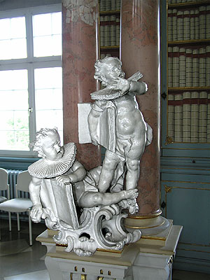 Kloster Schussenried, Putti im Bibliothekssaal. Foto: kulturer.be