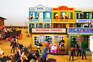 Westernszene in der Playmobil-Ausstellung. Foto: Werbeagentur Buschtrommel / ssg