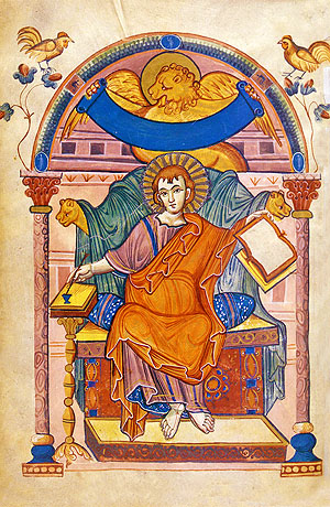 Ada-Evangeliar, Hs 22 Markus (Karolingische Handschriften aus der Hofschule Kaiser Karls des Großen. Wissenschaftl. Bib. der Stadt Trier.