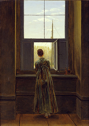 Caspar David Friedrich, Frau am Fenster, 1822. Öl auf Leinwand, 45 x 32,7 cm. Foto: Jörg P. Anders
