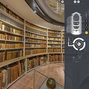 Klassik Stiftung Weimar: 3D-Rundgang durch die Militärbibliothek im Bibliotheksturm. digitus.art
