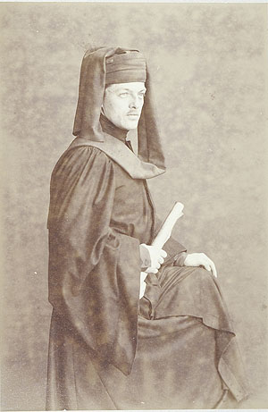 Joseph Kaspar Sattler, gekleidet als Gelehrter mit Schriftrolle.