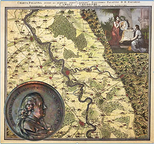 Acht Jahre lang hatte der kurpfälzische Hofastronom Christian Mayer an der Kurpfalz-Karte gearbeitet.